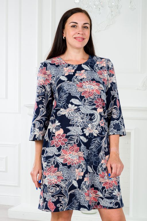 Платье женское из милано Амалия узор - Амадэль фото 8