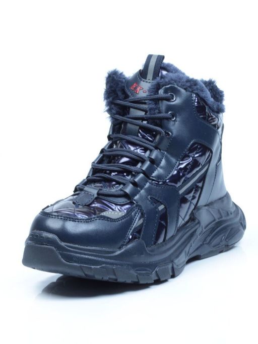 04-8525-2 DARK BLUE Ботинки зимние женские - No name фото 3