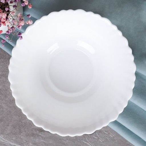 Салатник 550 мл 155 мм тарелка глубокая форма тюльпан / LHKW60 (white) /уп 6/48/ YF - Галеонтрейд фото 2