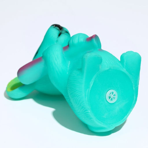 Игрушка пищащая Мышь для собак, 9 см, бирюзовая - Пижон фото 5