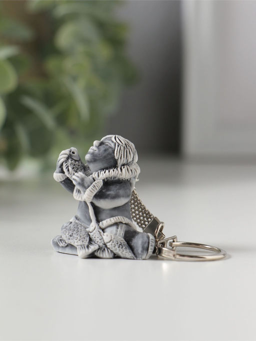 Брелок "Рыболов" маленький , 3,9см