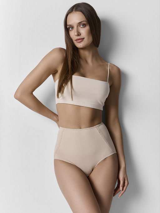 Цена за 2 штуки! Трусы макси женские бежевые утягивающие - Mark formelle фото 2