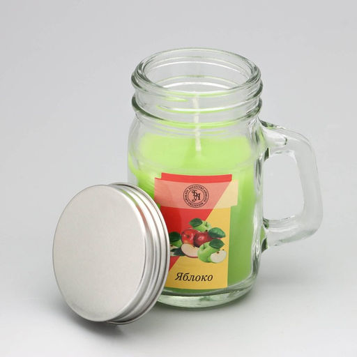 Свеча ароматическая в банке «Яблоко», 7.2×8.5 см, 190 г