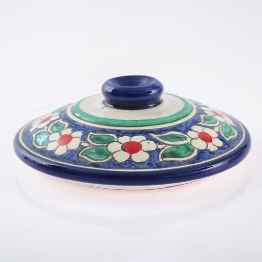 Сахарница узбекская Риштанская Керамика «Цветы», 250 мл, синяя