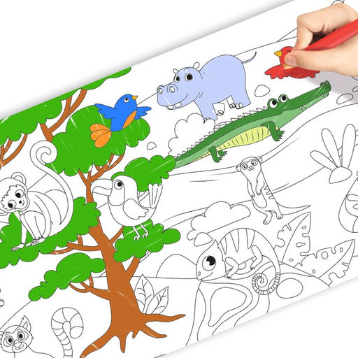 Раскраска - рулон «Животные», 2 метра