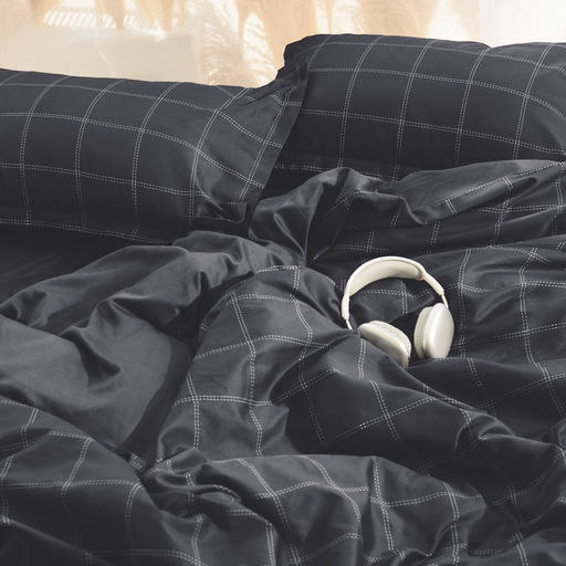 Постельное бельё Этель 1,5 сп Cage: graphite, 143х215 см, 150х215 см, 50х70+3 см-2 шт, мако-сатин, 114г/м2  фото 7