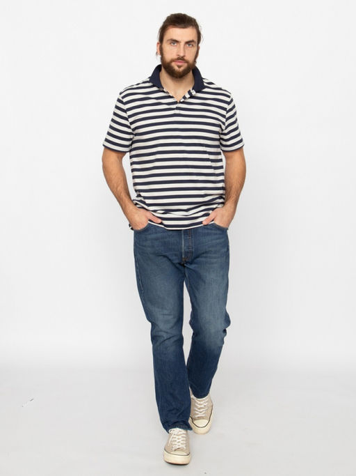 CRB wear/CWMM 60372-41 Рубашка-поло мужская,темно-синий/Ex.Cherubino фото 3