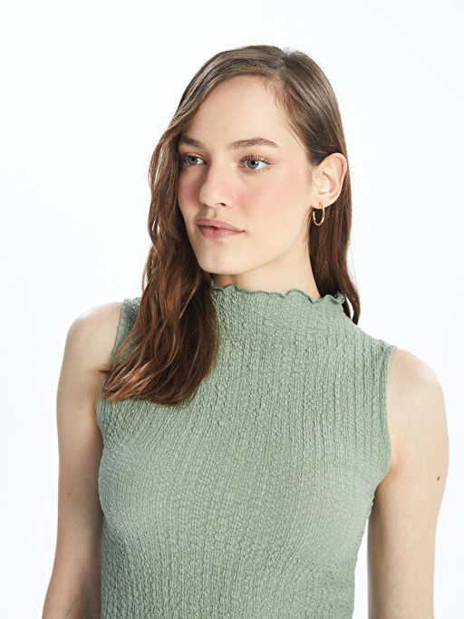 Kad?n Dik Yaka D?z Atlet