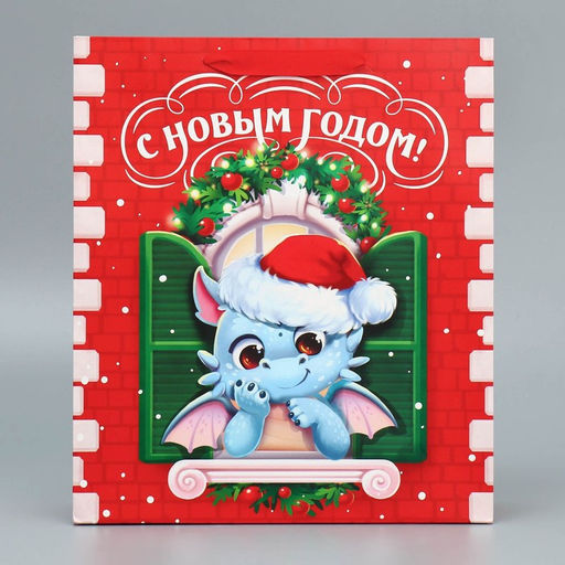 Пакет ламинированный вертикальный Новогодние чудеса, M 26 30 9 см - Дарите счастье фото 4