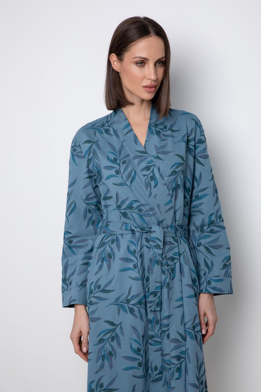 VERY NEAT _ Е 50021/голубой мираж,оливковая ветвь халат жен фото 3
