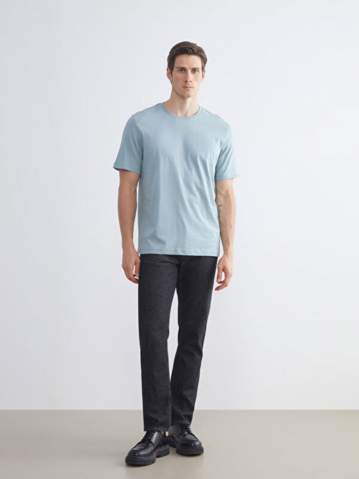 Bisiklet Yaka Penye Erkek Ti??rt