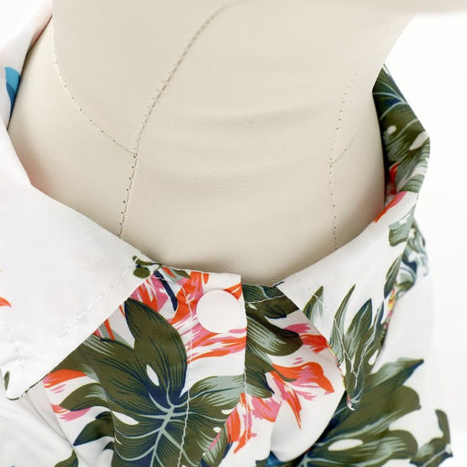 Рубашка для собак Тропики, S (ДС 24, ОГ 30, ОШ 23 см), белая - Simaland фото 4