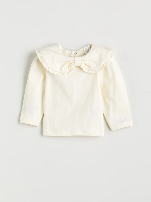 Bebe Yaka K?z Bebek Sweatshirt ve Tayt 2li