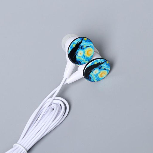 Набор маска для сна, наушники вакуумные и внешний аккумулятор 5000 mAh Ван Гог, 20,5 х 16,5 см - Like me фото 5