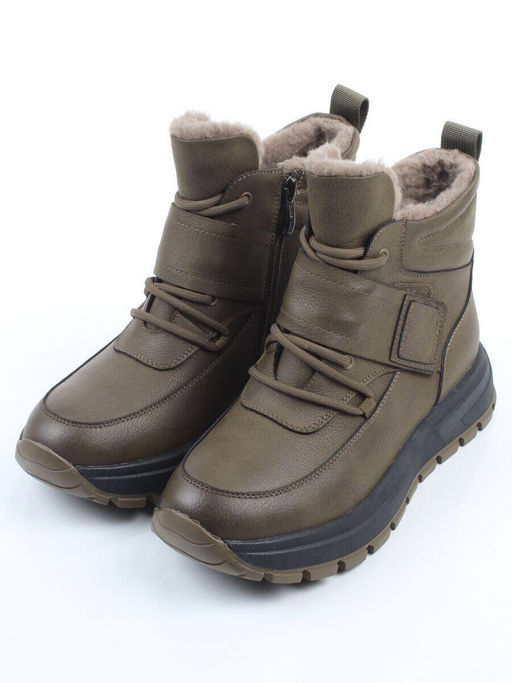 04-WB012-2M SWAMP Кроссовки зимние женские (натуральная кожа, 100% шерсть)