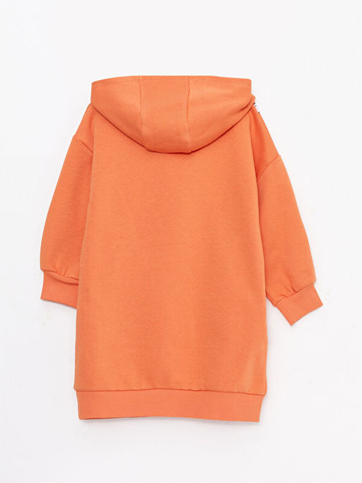 Kap??onlu Nak??l? Uzun Kollu K?z ?ocuk Elbise - Waikiki фото 2