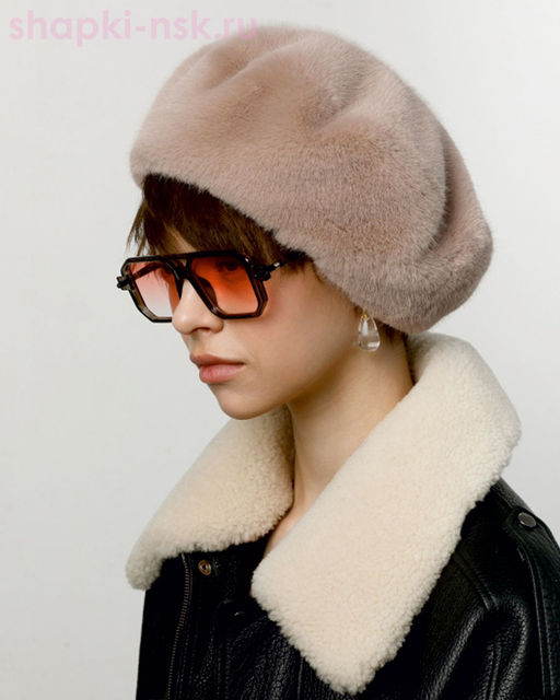 Лиз Берет женский экомех норка (56-58)