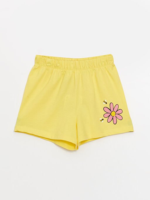 Beli Lastikli ?i?ekli K?z Bebek ?ort 2li