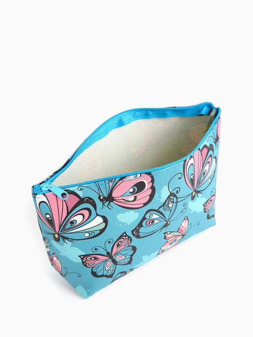 Косметичка - пенал на молнии, с рисунком, разноцветная