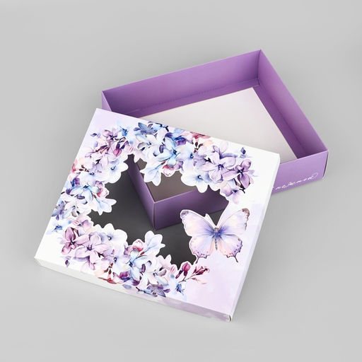 Цена за 2 шт. Коробка подарочная Цветочное настроение, 23.5?20.5?5.5 см
