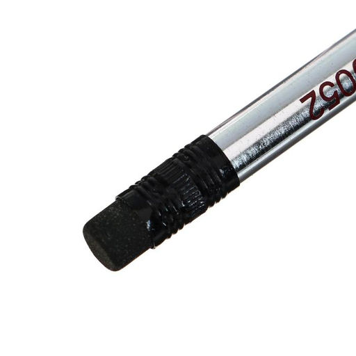 Цена за 48 шт. Карандаш чернографитный с ластиком «Полоски», твёрдость НВ, корпус металлик, в тубе, МИКС, штрихкод на штуке