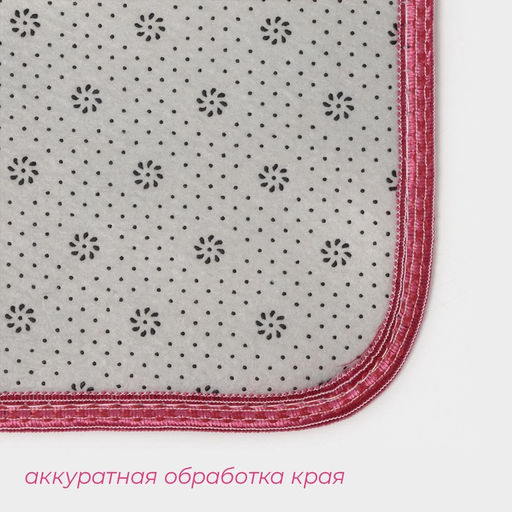Коврики для ванной и туалета Доляна Пушистик, 2 шт., 3840 см, 4060 см, бордовые фото 5