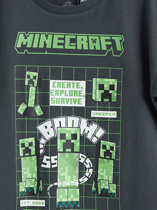 Minecraft Bask?l? Erkek ?ocuk Ti??rt