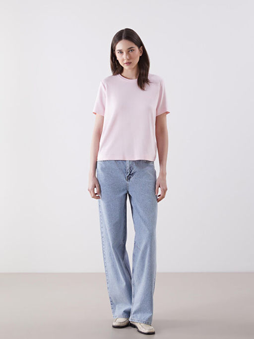 Bisiklet Yaka Nak??l? Kad?n Ti??rt