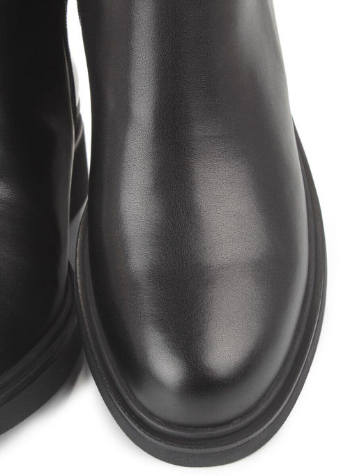 Z4212M BLACK Полусапоги зимние женские (натуральная кожа, натуральный мех)