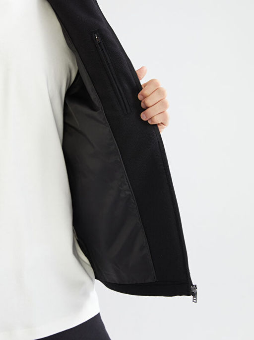 Slim Fit Biker Yaka Erkek Mont