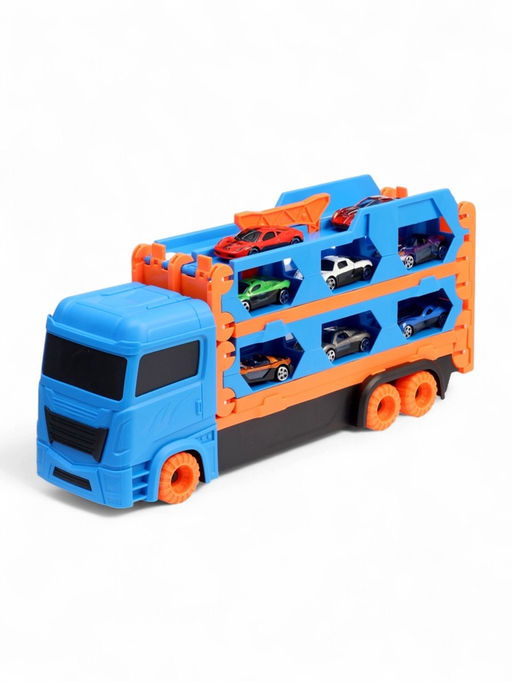 Грузовик Автовоз-трек, с катапультой, набор металлических машинок 8 шт. - Автоград фото 7