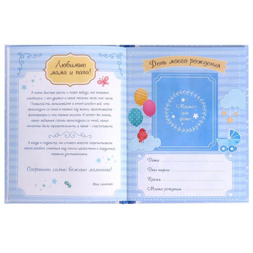 Альбом любимого сыночка Мой первый годик, 48 стр. - Буква-ленд фото 3