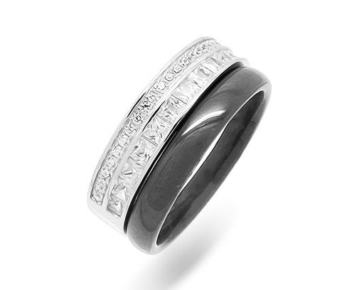 Кольцо из серебра керамика, МКВ671