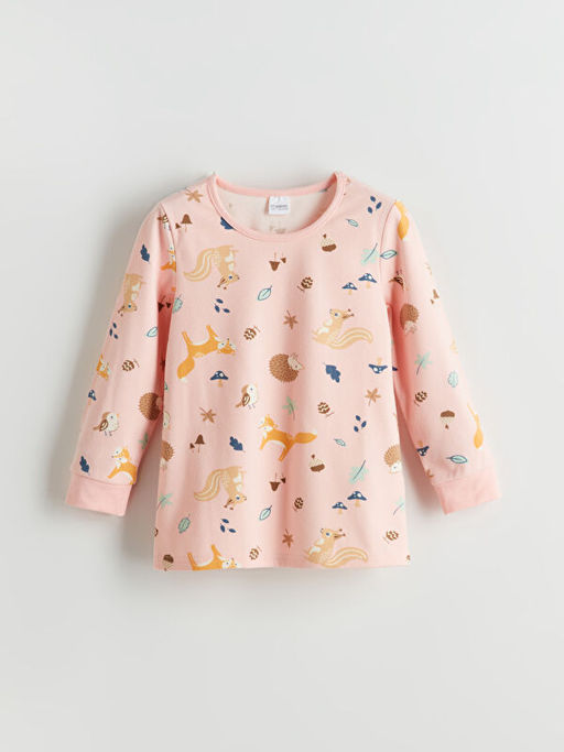 Desenli K?z ?ocuk Pijama ?st