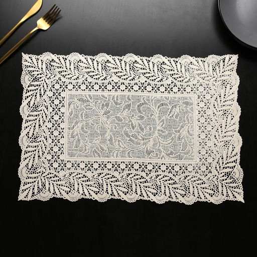 Набор салфеток ажурных для стола Доляна, 4 шт, 4630 см, ПВХ, цвет бежевый  фото 9