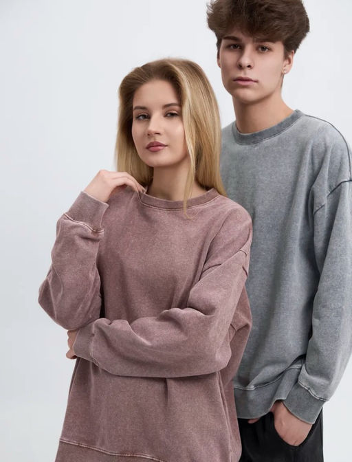 KM1856 Свитшот OVER SIZE (футер-двухнитка) СВ_СЕРЫЙ