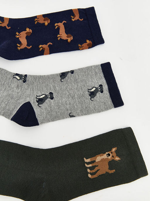 Desenli Erkek ?ocuk Soket ?orap 5li