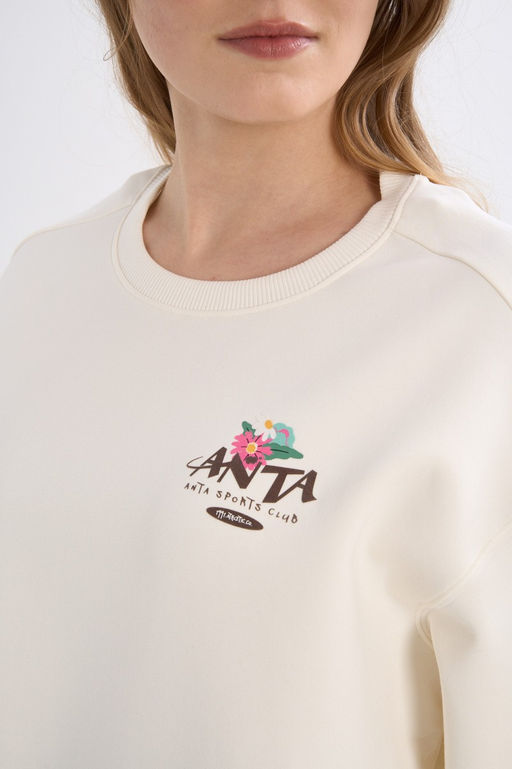 Свитшот Серо-белый ANTA SPORTS CLUB Sweatshirt фото 7
