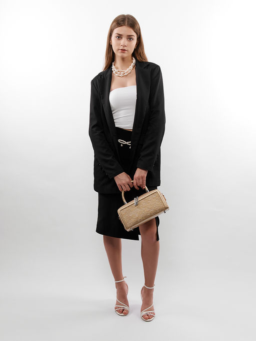 LACCOMA сумка F2069-2-золотистый натуральная кожа  фото 3