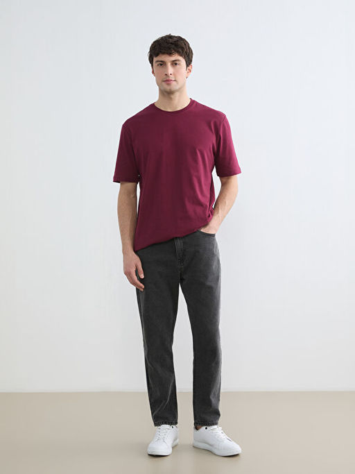 Bisiklet Yaka Penye Erkek Ti??rt