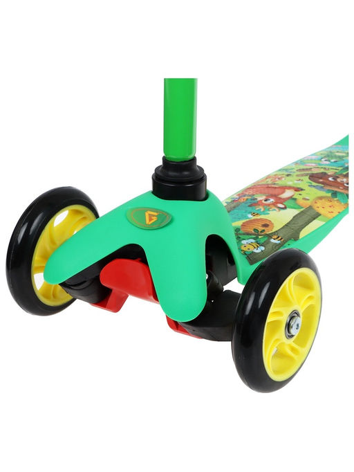 Самокат GRAFFITI «В лесу», колёса PU 110/80 мм, ABEC 7, цвет зелёный