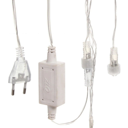 Гирлянда для улицы СЕТКА "Мерцание" ш2,0* в1,5 м 192 ламп LED, прозр.пров,1 реж.,IP-54, Теплый белый, белое мерцание (возможность соединения)