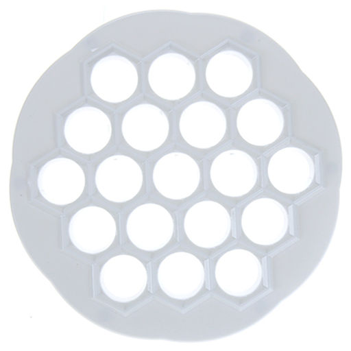 Пельменница пластмассовая д20,5см h2см, на 19 штук - д2,8см (Китай)