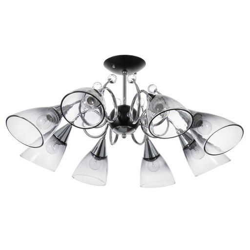 Светильник потолочный BayerLux «Марианна», люстра 8хЕ27, 40 Вт, чёрный, 77×77×33 см