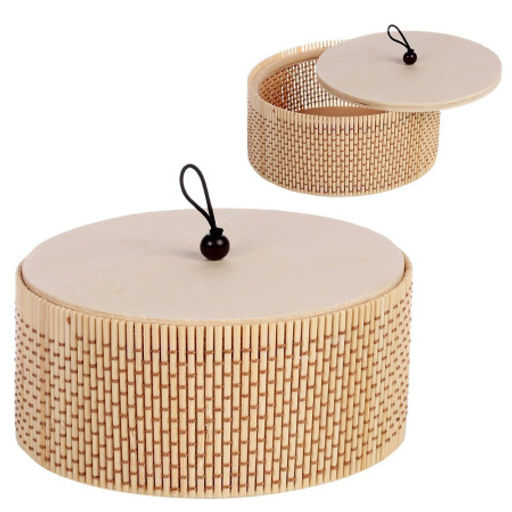 Шкатулка декоративная 13,5х11х6 бамбук / BBD39 /уп 4/72/ - Галеонтрейд фото 2