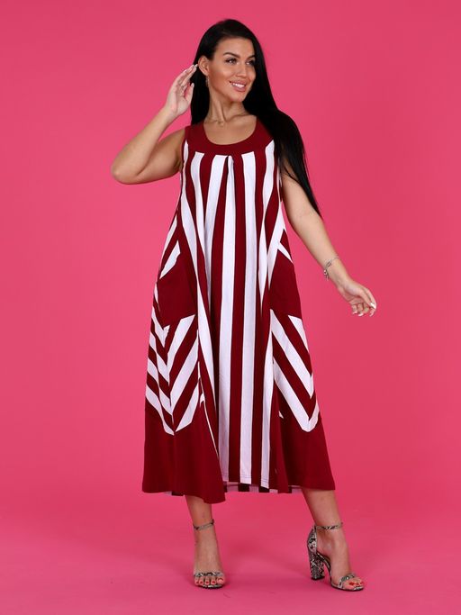 СФ-490 ЖЕНСКИЙ САРАФАН (Бордовый) - А-дина фото 3