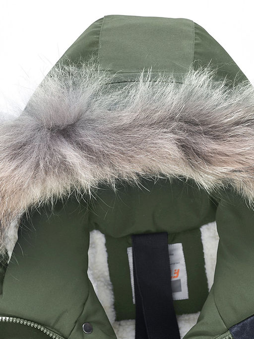 Парка зимняя подростковая для мальчика цвета хаки 9341Kh - Valianly фото 5