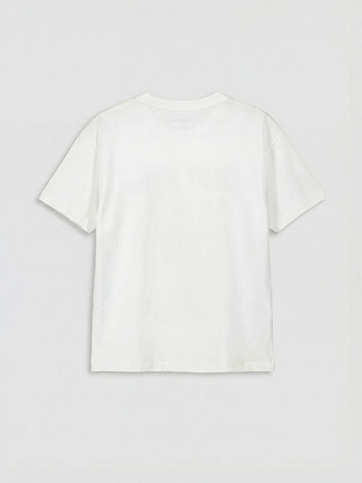 Bisiklet Yaka Bask?l? Erkek ?ocuk Ti??rt