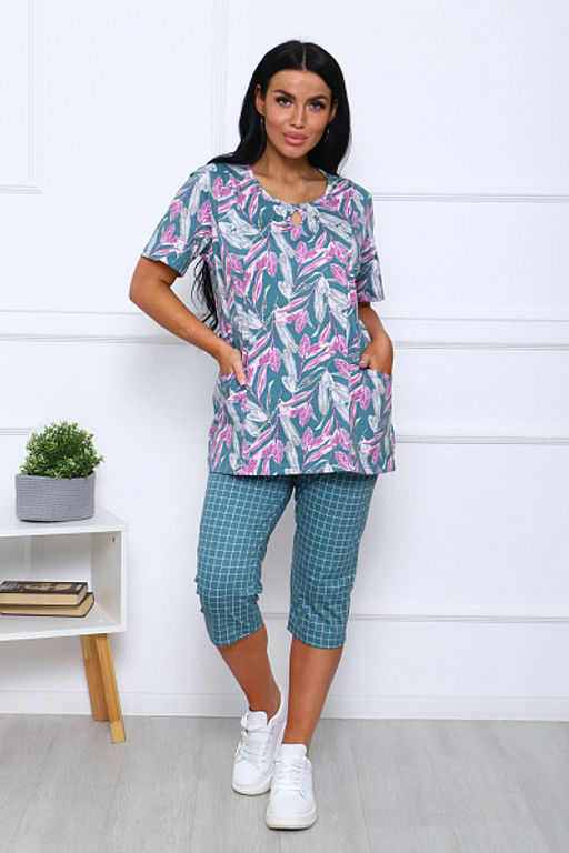 Костюм с бриджами (00990, зеленый) - Плиона фото 6