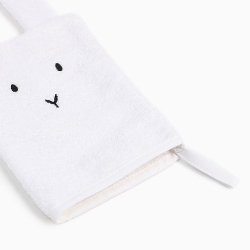 Набор Крошка Я (полотенце-уголок, рукавица, нагрудник), белый, 100% хл, 360 гр/м2  фото 7